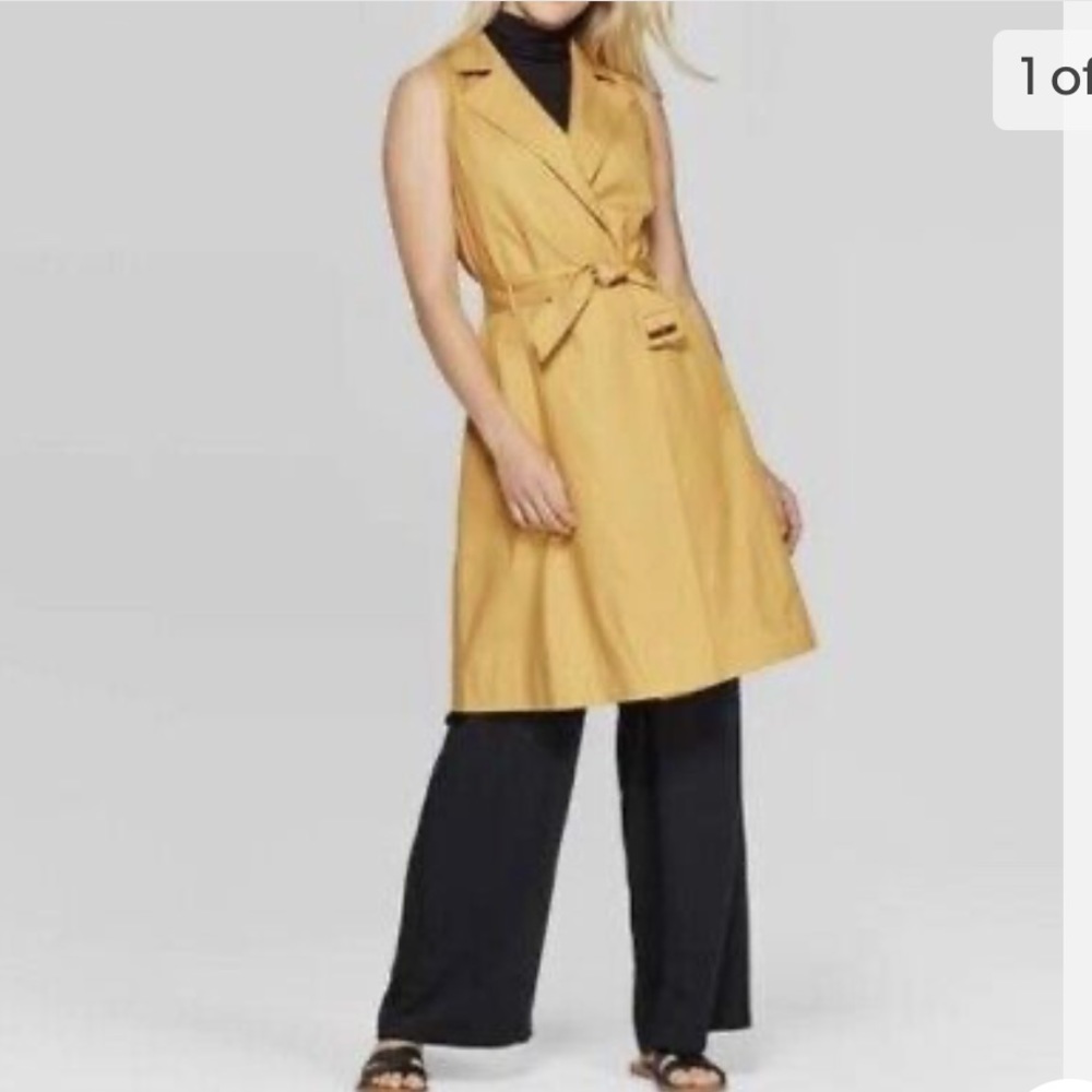 A New Day, Mustard Vest Coat w/ Buckle, S